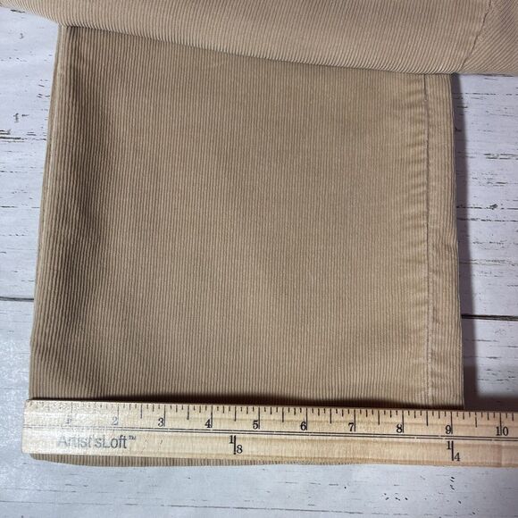 Talbots Corduroy Pants Womens 8 Tan Mid Rise Stretch Pockets Cotton - Picture 8 of 12